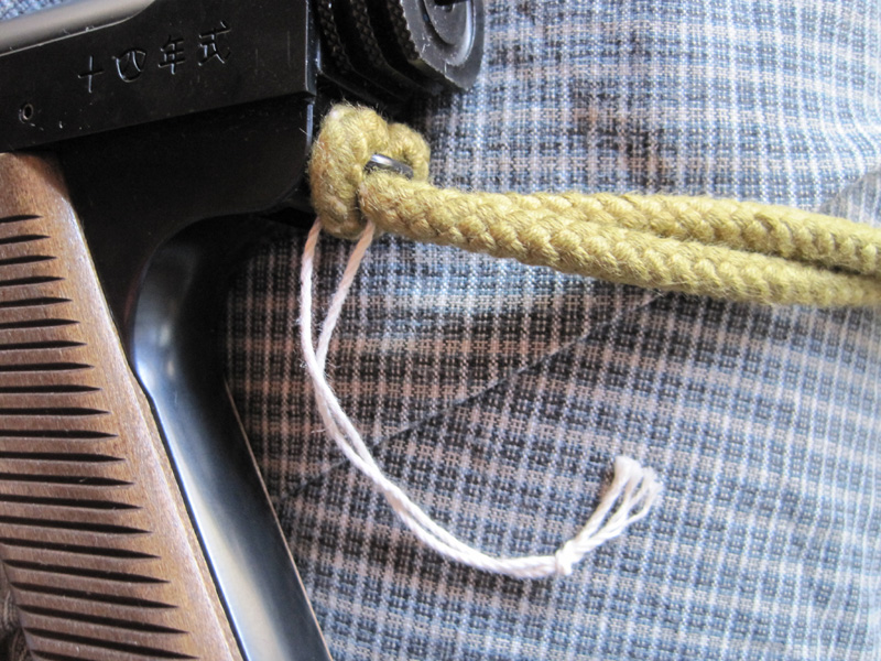 日本軍・日本陸軍・南部小型拳銃用ランヤード・精巧複製・ベビー南部（日本海軍太刀型軍刀緒９４式拳銃満州国軍刀