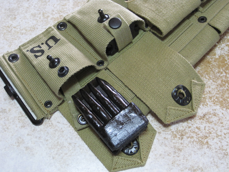 2730円 低廉 M1ガーランド 弾帯 クリップ ポーチ WW2 米軍 カーキ